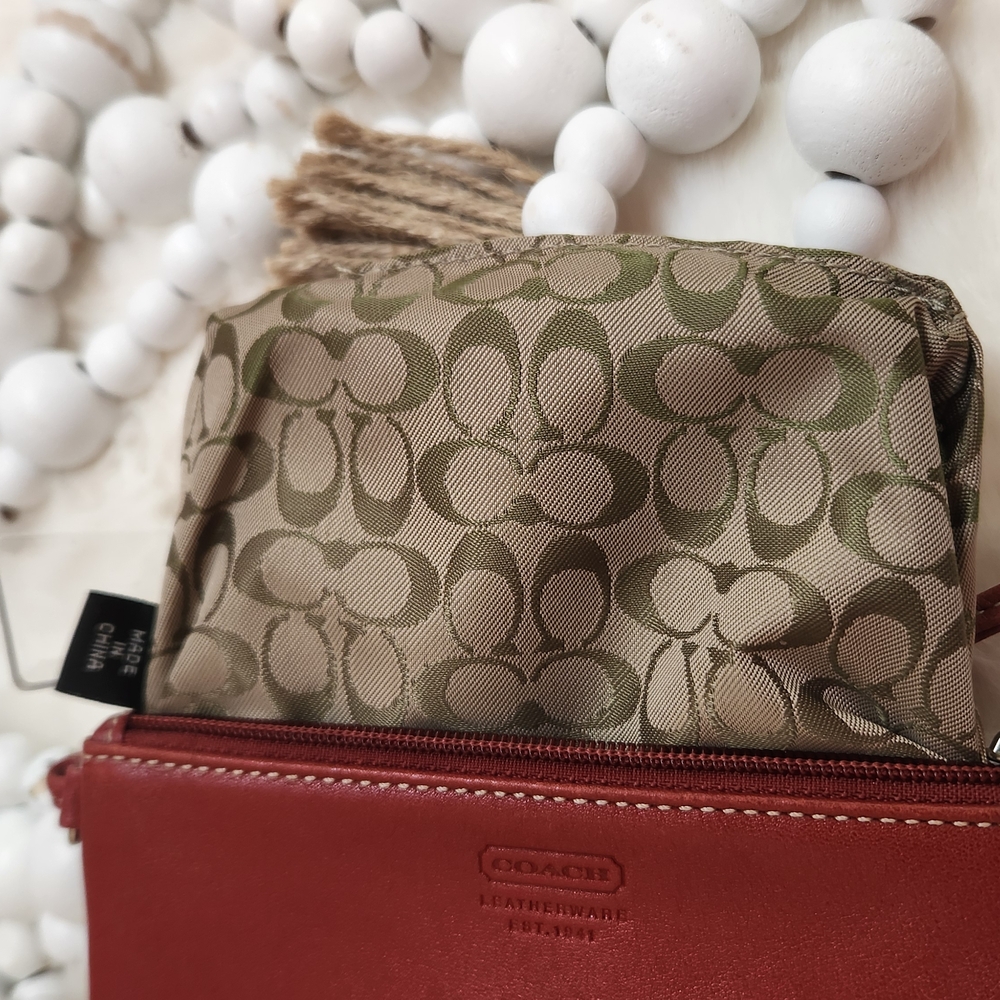 Coach Red Leather Wristlet - Picture 7 of 15